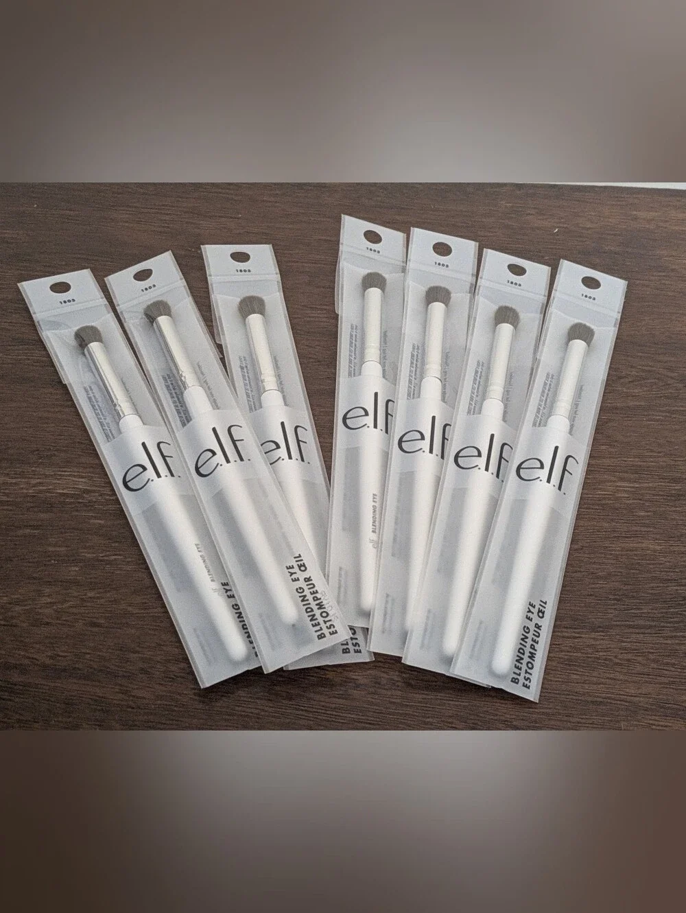 e.l.f. Blending Eye Brush - White Handle (Lot) 7 Pcs New In Packt